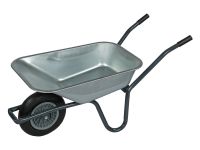 Garten-/Bauschubkarre 85 L mit verzinkter Stahlmulde