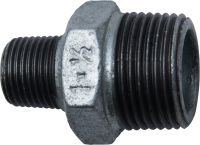 Reduzier Nippel verzinkt 1"x1/2"