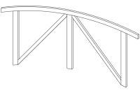Handlauf für Gartenteichbrücke L955
