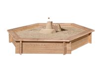 Sandkasten 6-eck aus Lärche / Nr. 6705 230 /30 cm L1014