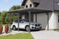 Einzelcarport mit PVC-Dachplatten kdi grau 303x505cm L1242