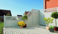 Vorgartenzaun Husum grau lasiert 180x90cm L466