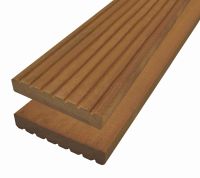 Bodendiele Bangkirai 25 x 145 mm 1 Seite glatt, 1 Seite genutet GK 20/L700