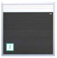 Elephant Zaun WPC Forte Alu-Rahmen und Rankgitter anthrazit 180x180cm L369