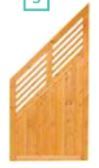 Abschlusselement Linear Honig lasiert 90x180/95cm L422