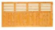 Vorgartenzaun Linear Honig lasiert 180x95cm L423