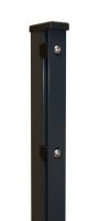 Rechteckpfosten 60x40x2400 mm verzinkt anthrazit mit Flacheisen L175