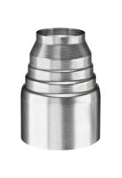 Zink Passkonus für Fallrohre 100/60 mm zu kürzen von 100 auf 87, 80, 76, 60 mm