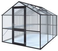 Gewächshaus Rose III grau-anthrazit 233x323cm M910