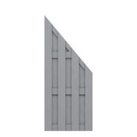 Brügmann Jumbo WPC Abschlusselement grau 74x179/90cm L238
