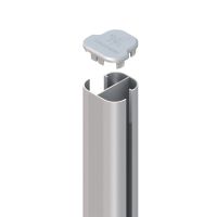 Brügmann System Eckpfosten zum einbetonieren silber 7,2x7,2x298cm M307