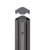 Brügmann System Eck-Klemmpfosten 6,6x6,6cm in verschiedenen Farben und Längen