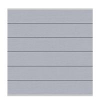 Brügmmann System WPC XL Zaunfeld Set grau/silber 178x183cm L280