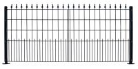 Schmuckzaun gerade mit Spitzen anthrazit ca. 2418x1100/1000mm L104
