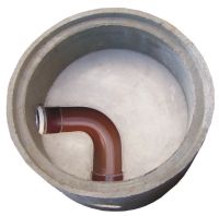 Bodenstücke 1000/500mm mit Steinzeugschale 150mm - Einlass 9 Uhr - Auslass 6 Uhr