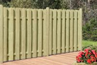 BOLEO Bohlen-Zaun gerade grün 180x180cm