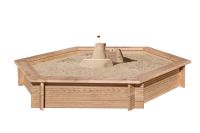 Sandkasten 6-eck aus Lärche  /  Nr. 6705  230 /30 cm    L1014