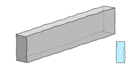Granit Rasenkante, grau, *G 603* ca.6/20/100 cm allseitig sauber gespitzt