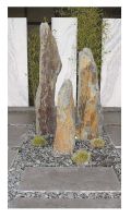 Schiefersäulen, Rotbunt inkl. Sockel Höhe  40-60 cm  GK 20/L025